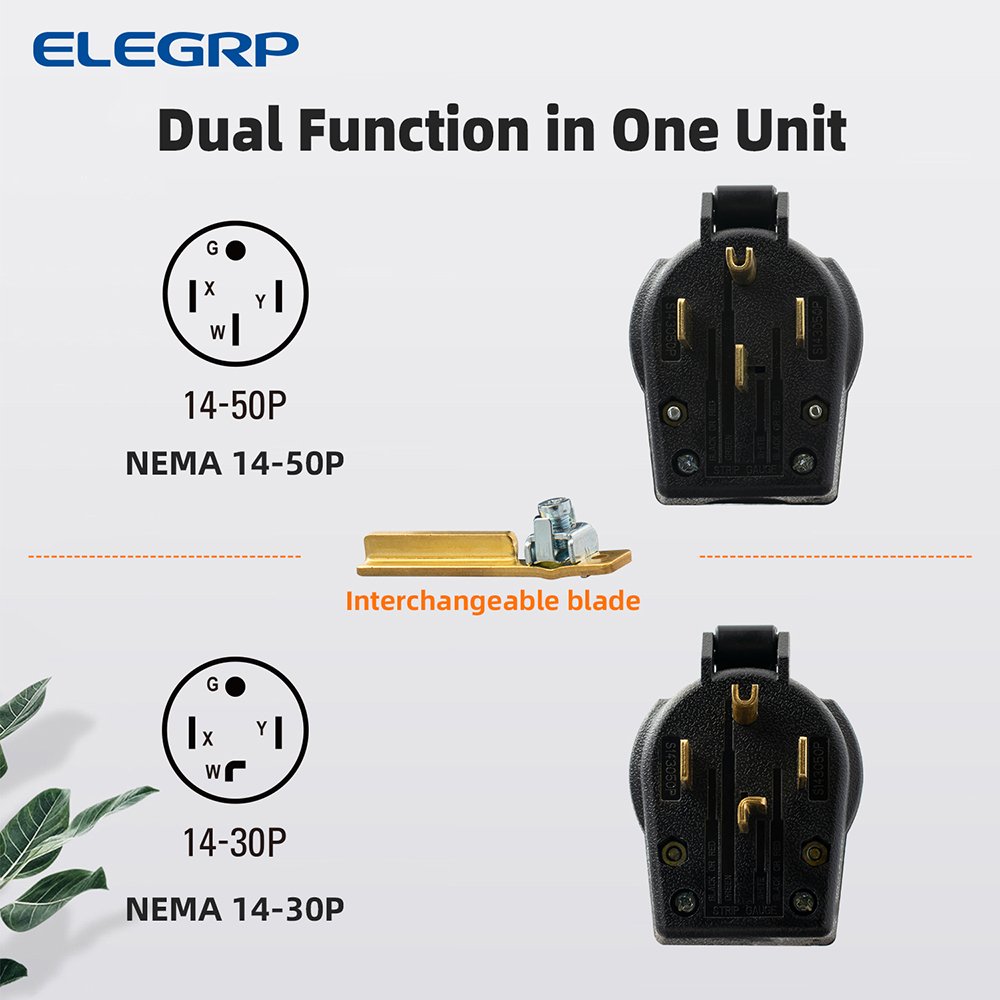 Top selling 4-Wire US Heavy-Duty 125V/250V multi pin UL&cUL electrical Nylon nema 14-50 male 50A angle plugs