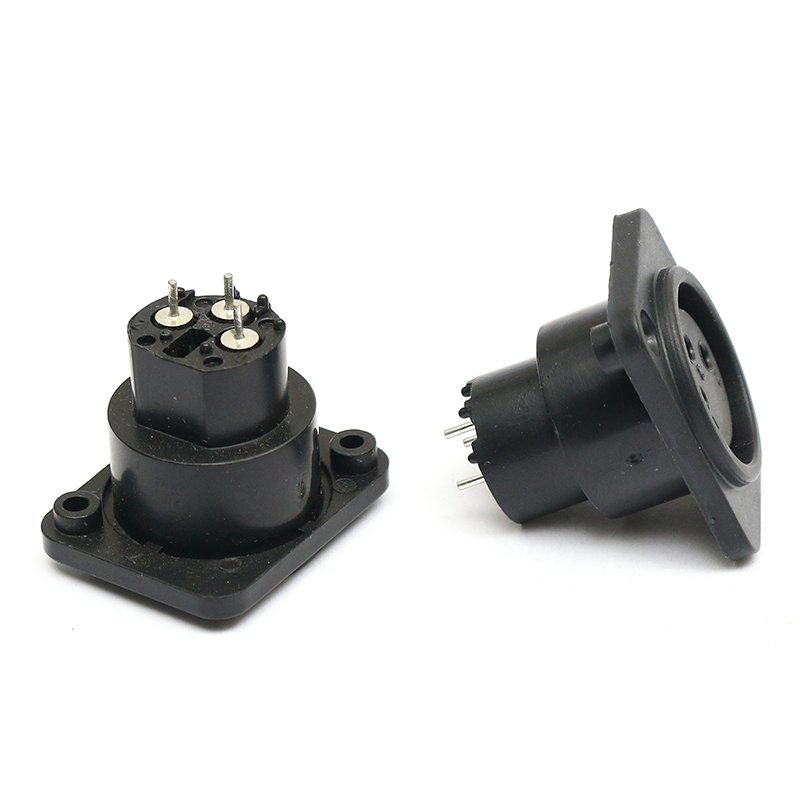 Full Custom OEM Free Sample Fine Copper XLR Connector Male Female Socket Plug For Stage Lighting Sound System Microphone