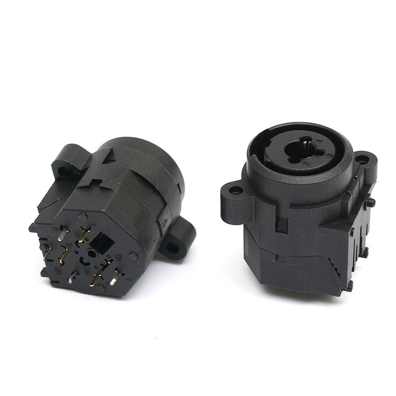 Full Custom OEM Free Sample Fine Copper XLR Connector Male Female Socket Plug For Stage Lighting Sound System Microphone