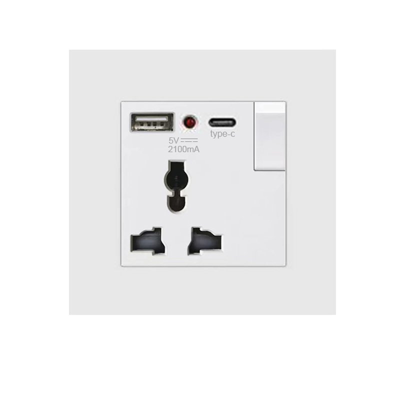 BS UK Standard Wall switch socket single Twin 13A plug outlet double USB Charge Good quality universal socket