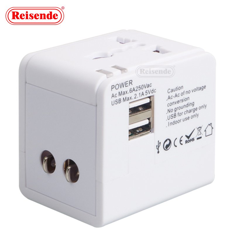 Universal Travel Adapter Global Travel Switch Plug 2 Usb Usb Multi Plug Adaptor