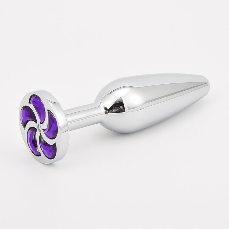 New Arrivals Adult Fun Sex Toys Purple Flower Shape Detachable Bullet Butt Plug Ass Lock