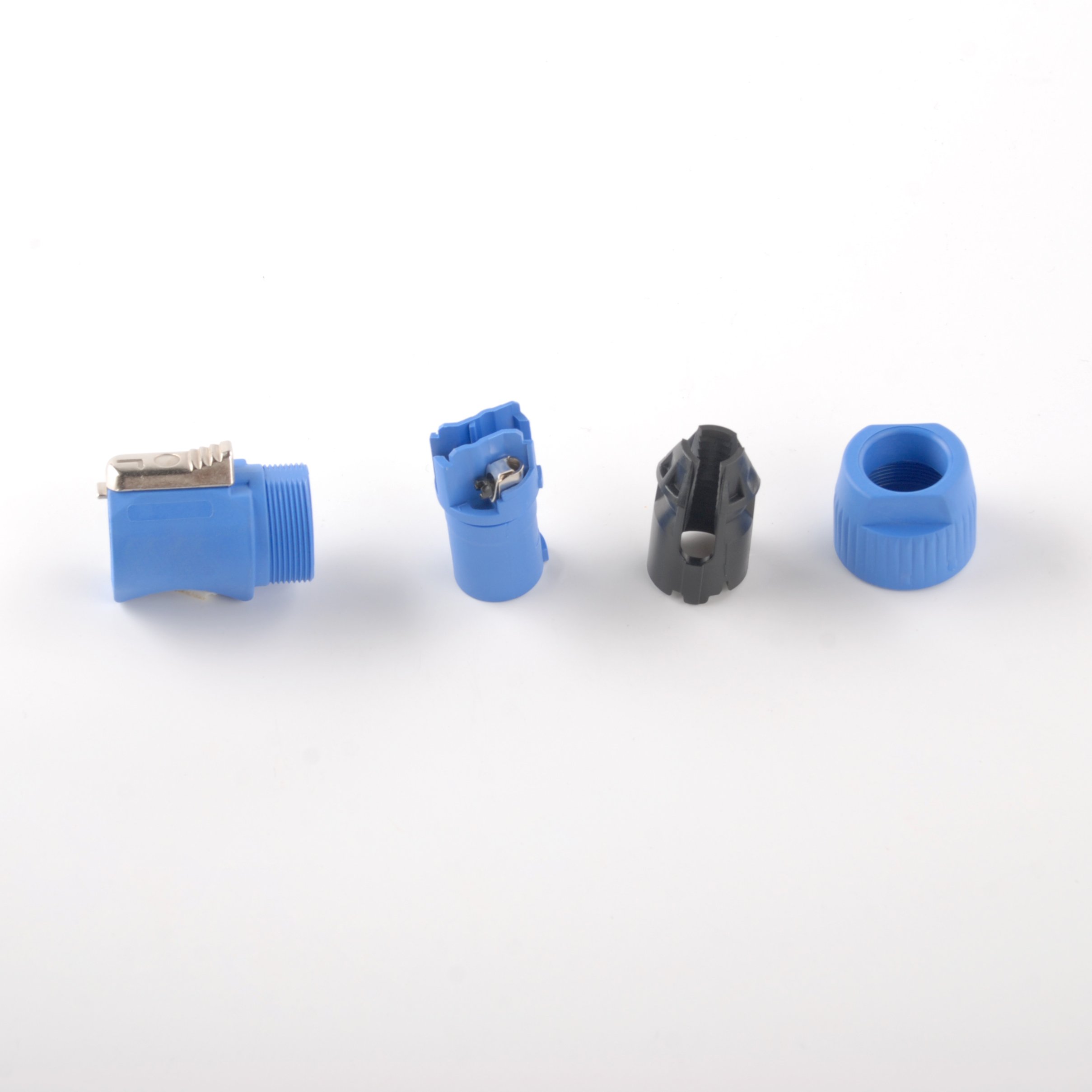 Blue Flame retardant Locking 3 Pole Audio Powercon Plug for Led Screen Digital Signage and Displays