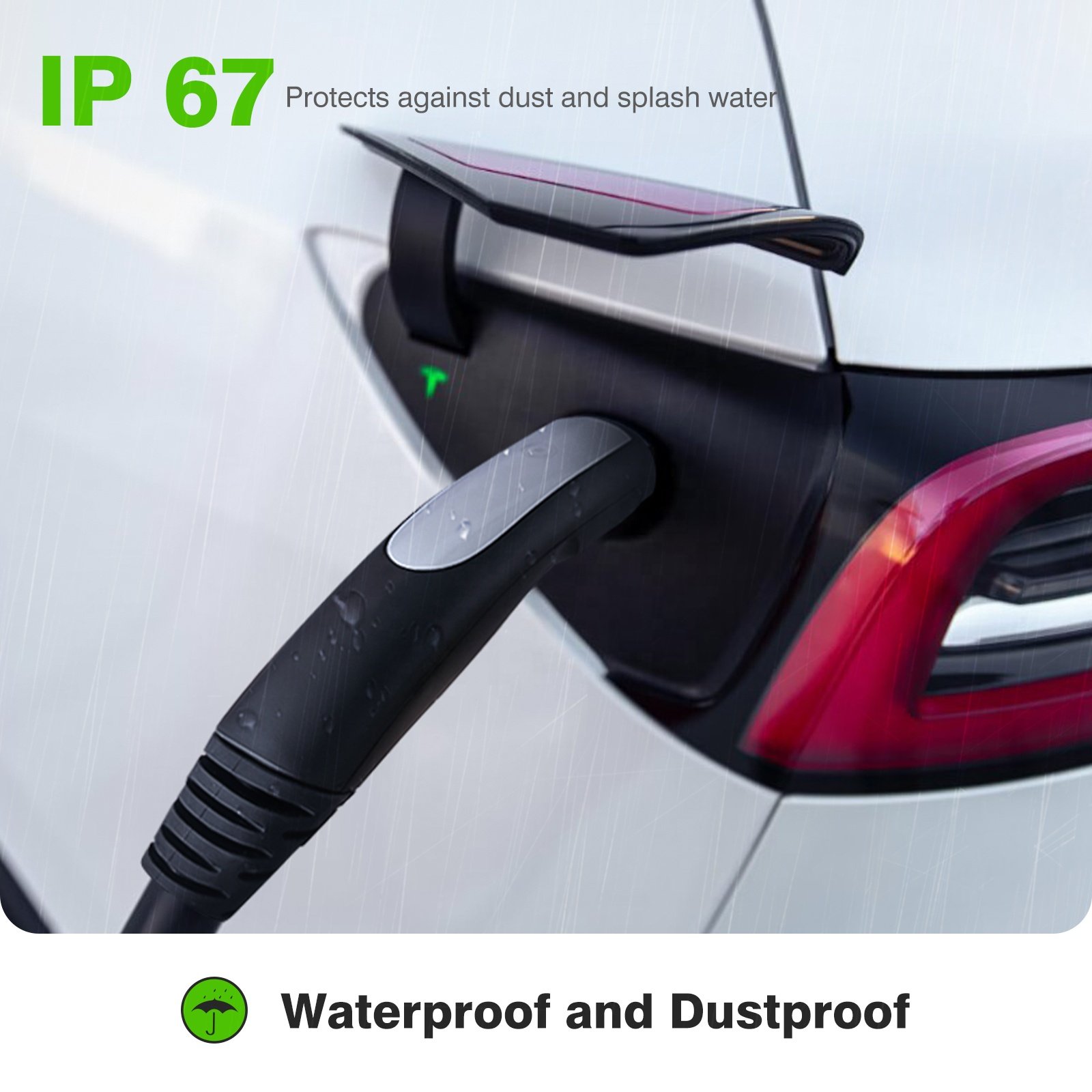 Popular Duosida 32A 7.4kw Type 2 to Telsa /NACS plug ev charging cable 5M mode 3 EV charging connector