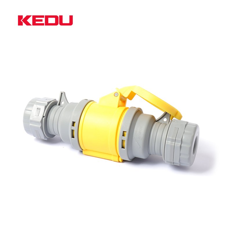 KEDU Hot sales 32A 4h 100-130V 2P+PE IP44 EU Waterproof Electrical Plug&Socket Factory Supply