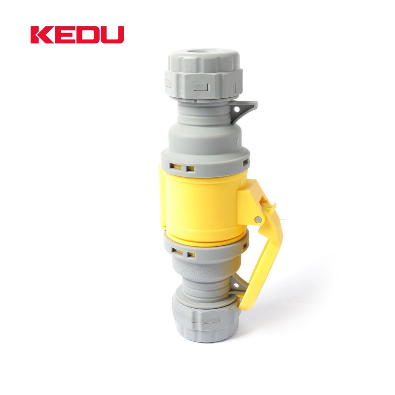 KEDU Hot sales 32A 4h 100-130V 2P+PE IP44 EU Waterproof Electrical Plug&Socket Factory Supply
