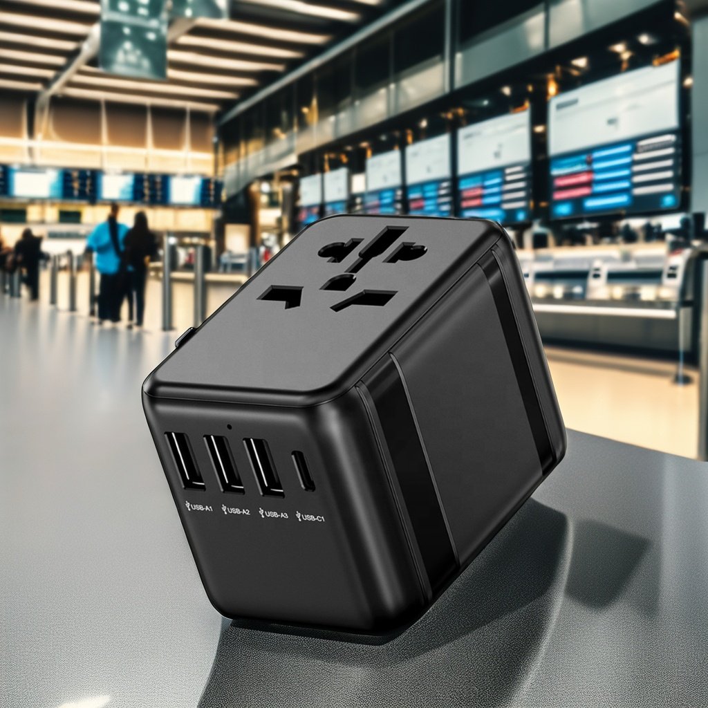 Worldplug International Plug Converter Adaptor Worldwide Travel Charger Universal Adapter Plug with 3 usb and type-c