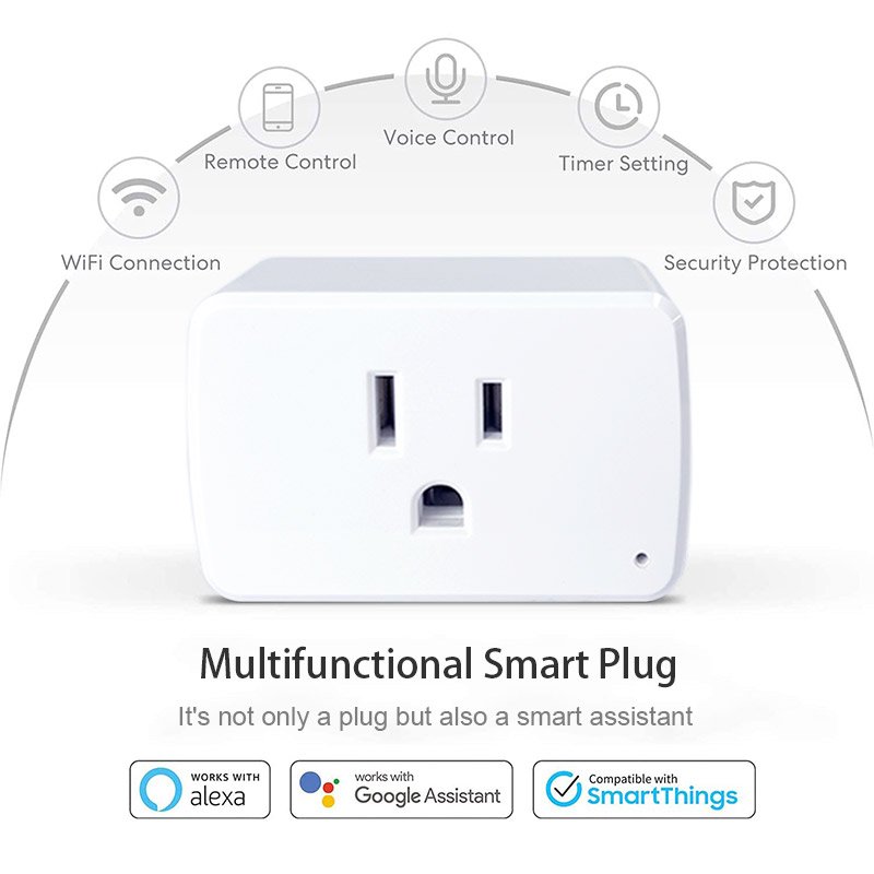 15A wlan rectangular remote control smart plug wifi tuya alexa us homekit universal home kitchen