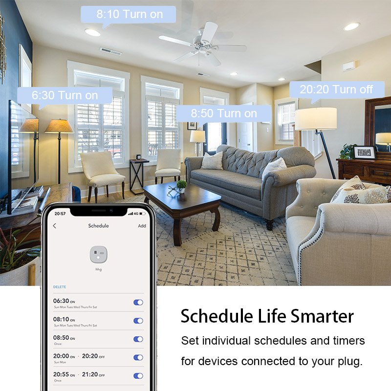 15A wlan rectangular remote control smart plug wifi tuya alexa us homekit universal home kitchen