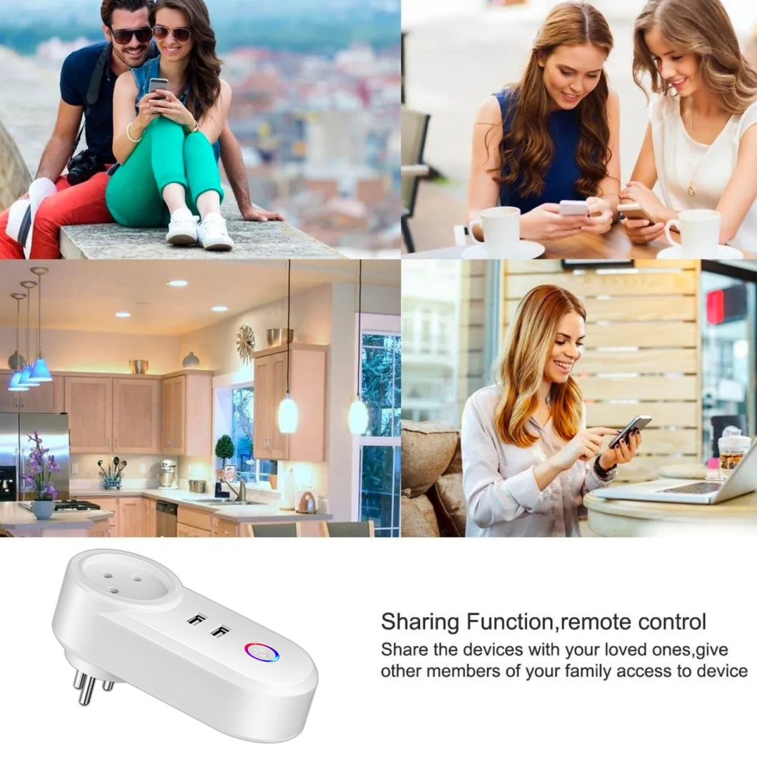 stock Best selling Israel tuya Smart home life wifi smart plug with dual usb charging sockets hot sale