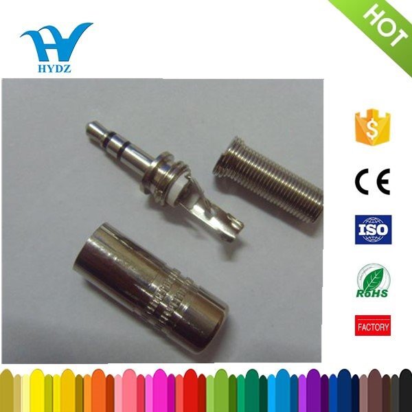 3.5mm stereo plug metal with spring//