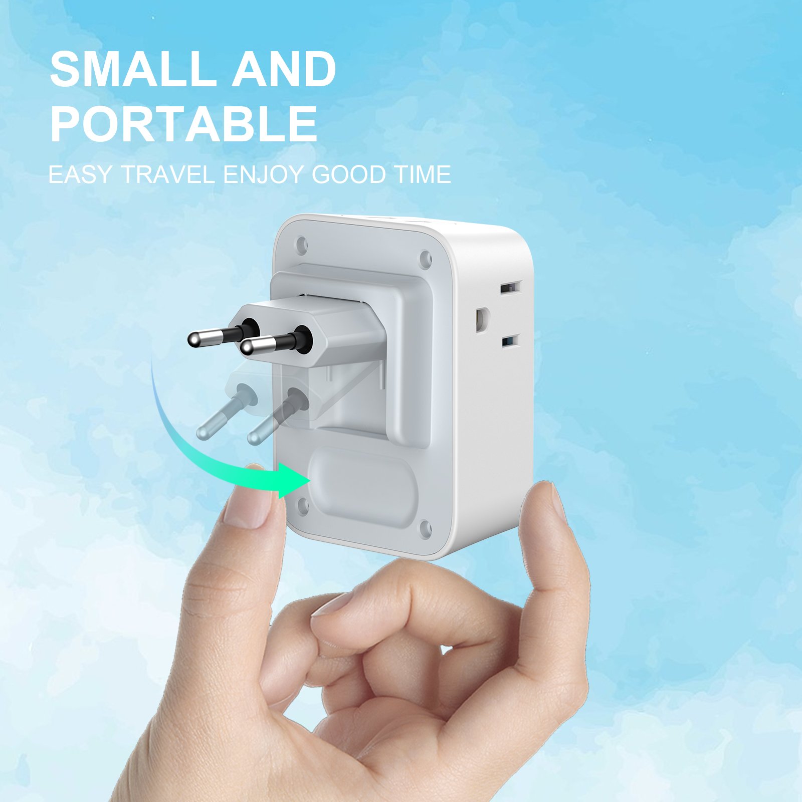 Portable EU Electrical Plug Socket Outlet Function control Power Socket Wall usb socket Multi Adapter Converter