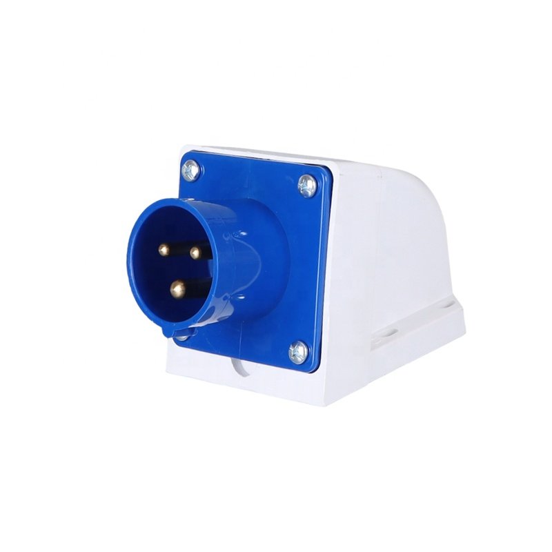 IP44 Wall Mount Industrial Plug 3 Pin 16A Industrial Power Inlet