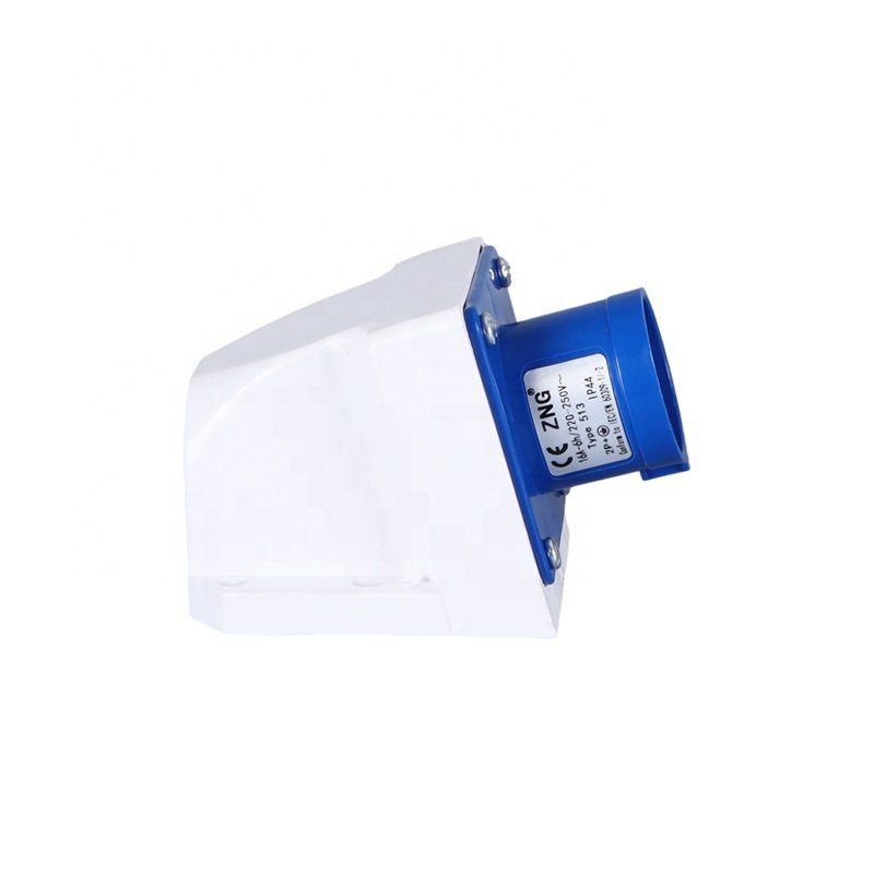 IP44 Wall Mount Industrial Plug 3 Pin 16A Industrial Power Inlet