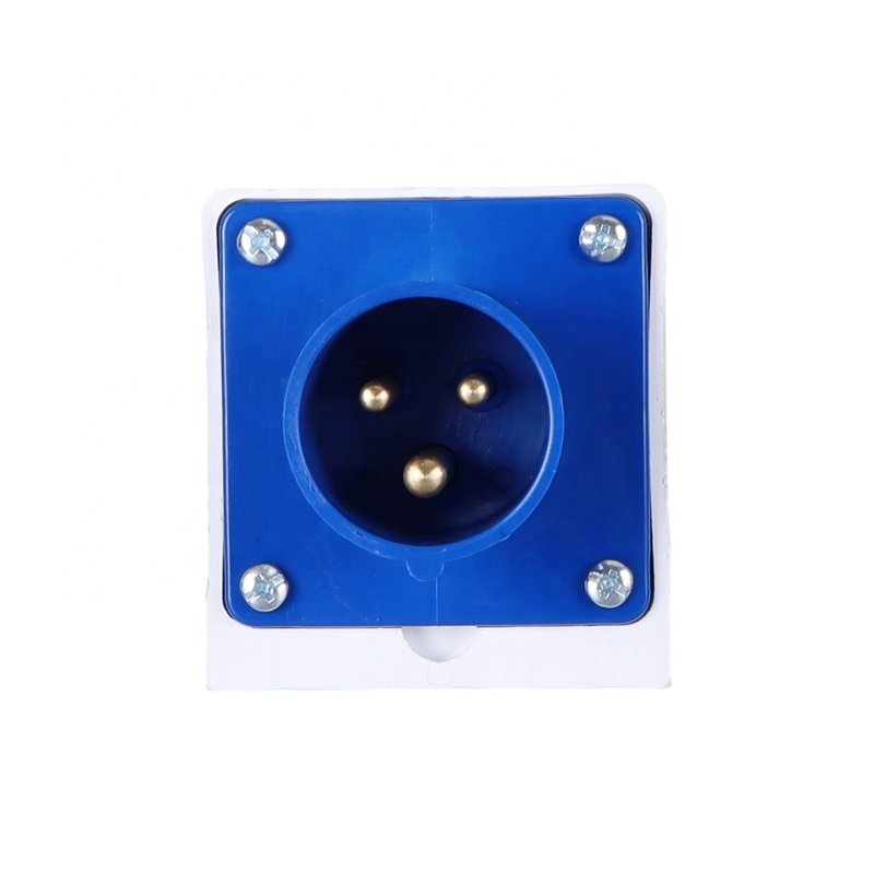 IP44 Wall Mount Industrial Plug 3 Pin 16A Industrial Power Inlet
