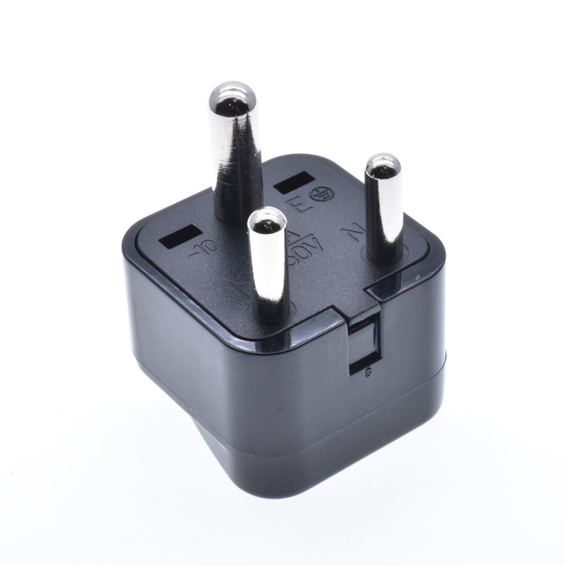 South Africa Power Plug Travel Dubai Saudi Arabia India Pakistan electric socket adapter Type D 10A250V black color England Plug