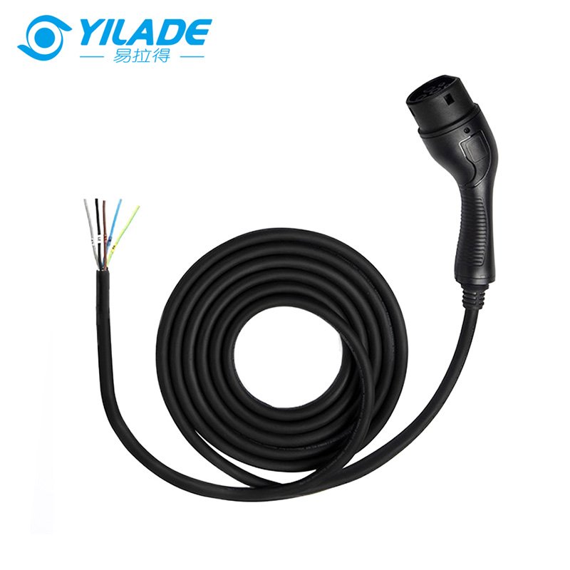 Fisher Hot Selling IEC 62196 type 2 32A Single-phase 5m AC Mennekes electric vehicle EV charging cable plug connector