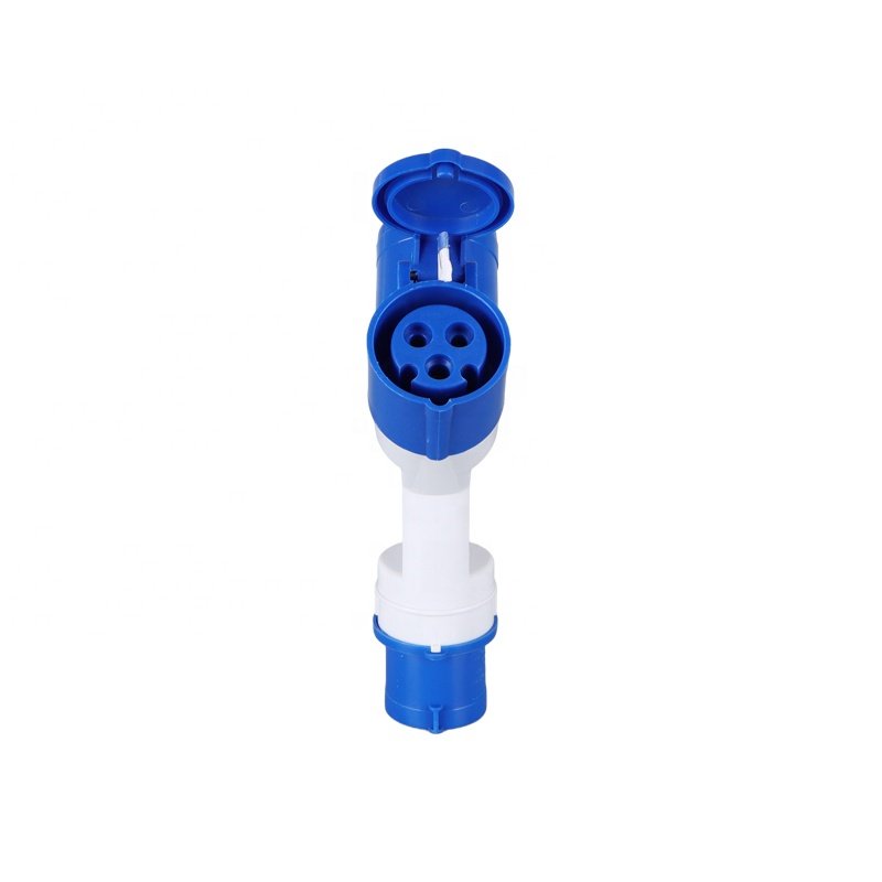 ZNG-1012 IP44 2 Way Industrial Plug 2P+PE 16A One In Two Outlet Industrial Y Splitter Socket