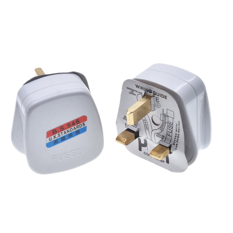 Wholesale BS UK type G wiring electrical plug 3 pins with 13A fused black power industrial plug top