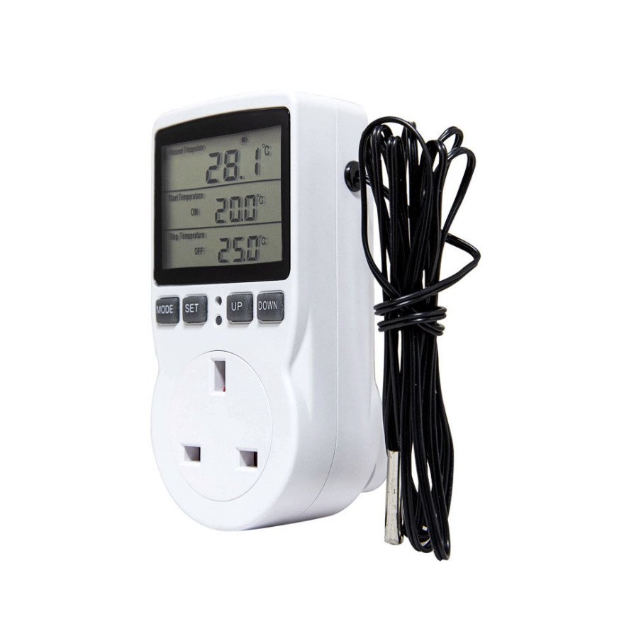 2022 New product 16A Thermostat socket plug with timing switch heating AC100V ~ 250Large screen EU temperature control socket
