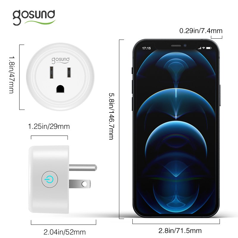 AM hot sales gosund US Standard Wifi Smart Socket Tuya Smart Life Google Home Alexa Mini smart plug