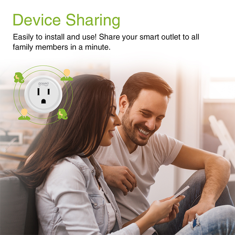 AM hot sales gosund US Standard Wifi Smart Socket Tuya Smart Life Google Home Alexa Mini smart plug