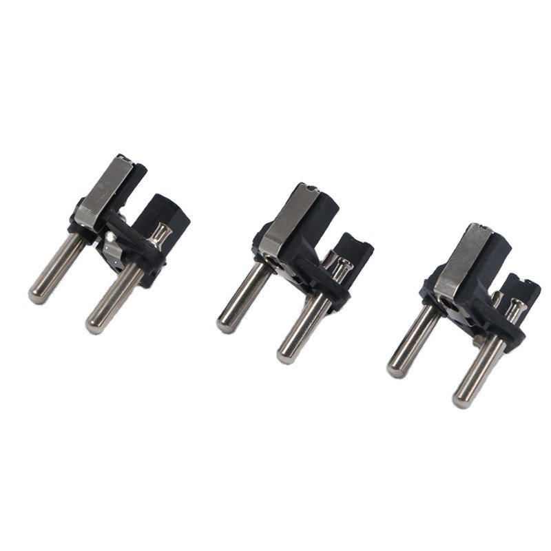 wholesale Schuko Plug Insert 4.8mm Europe Solid 3 Pin Brass Plug Insert Eu 2 Pin 3pin Plug Insert