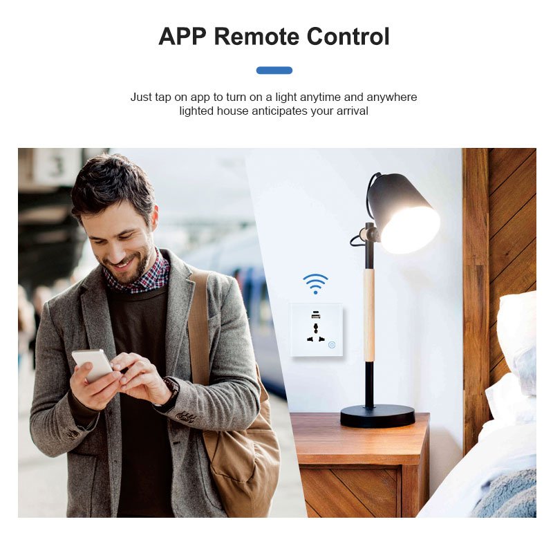 matter Tempered Glass Neutral Live 15A Tuya Wall Socket Type C USB Plug Port Universal WiFi Smart Socket