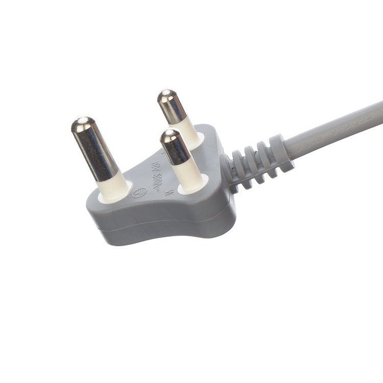 Factory direct sales South Afria SABS Grey 16A/220V Power Cable Open Ended 3 Phase Plug Power Cable 450v H05VV-F 3X0.75MM2