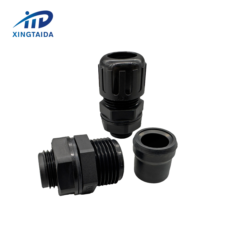 Fixing Head Connector Nylon Powerful Corrugated Pipe Fittings AD13 Plastic Wire Gland Waterproof Shenzhen IP68 ROHS Nylon Plug