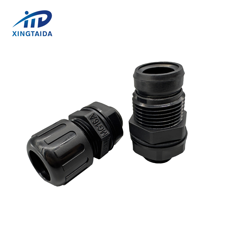 Fixing Head Connector Nylon Powerful Corrugated Pipe Fittings AD13 Plastic Wire Gland Waterproof Shenzhen IP68 ROHS Nylon Plug