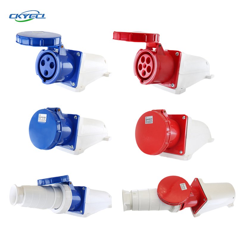 KYCEE waterproof power top plug 3P wall socket ip44 16A 32A IP67 63A 125A plug surface mounted socket concealed socket