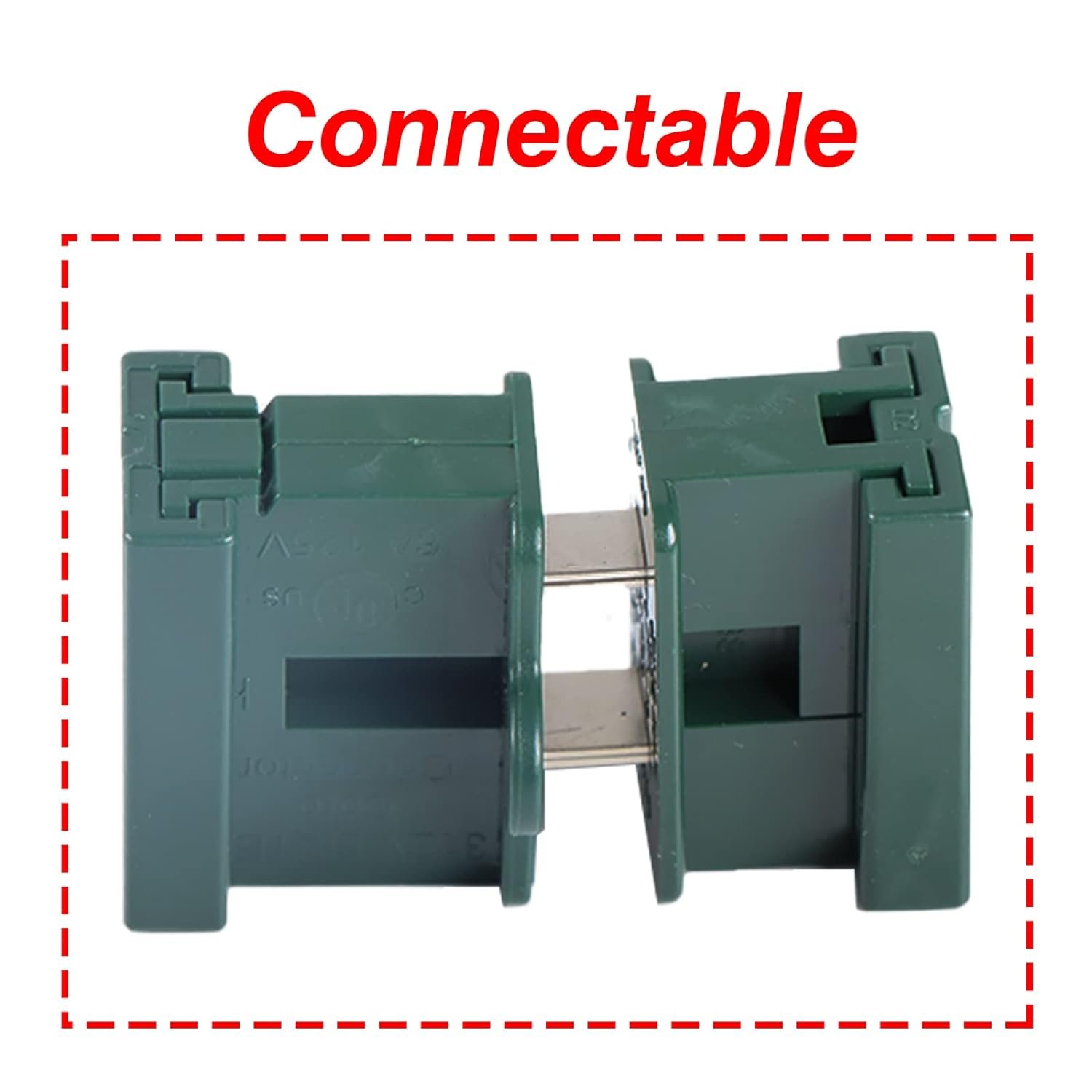 GY UL 125V Female plug for 18 gauge SPT-1 green wire ,snap on Vampire plug