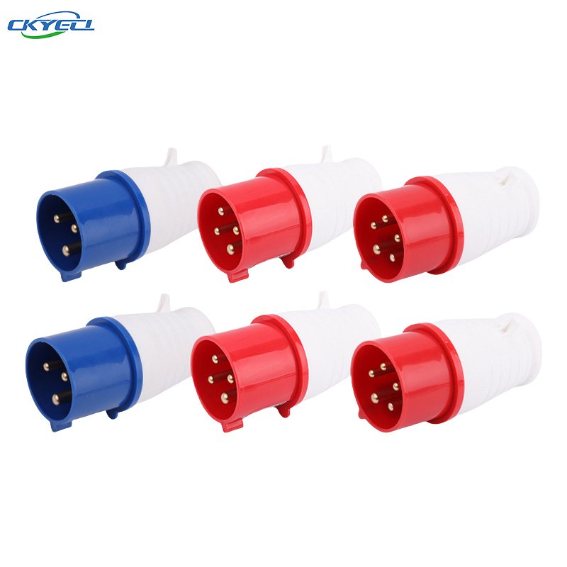 KY1 5P 3P+N+E 380V-415V economical Waterproof Electrical Industrial Male Plug ip44 16A 32A IP67 63A 125A Five core