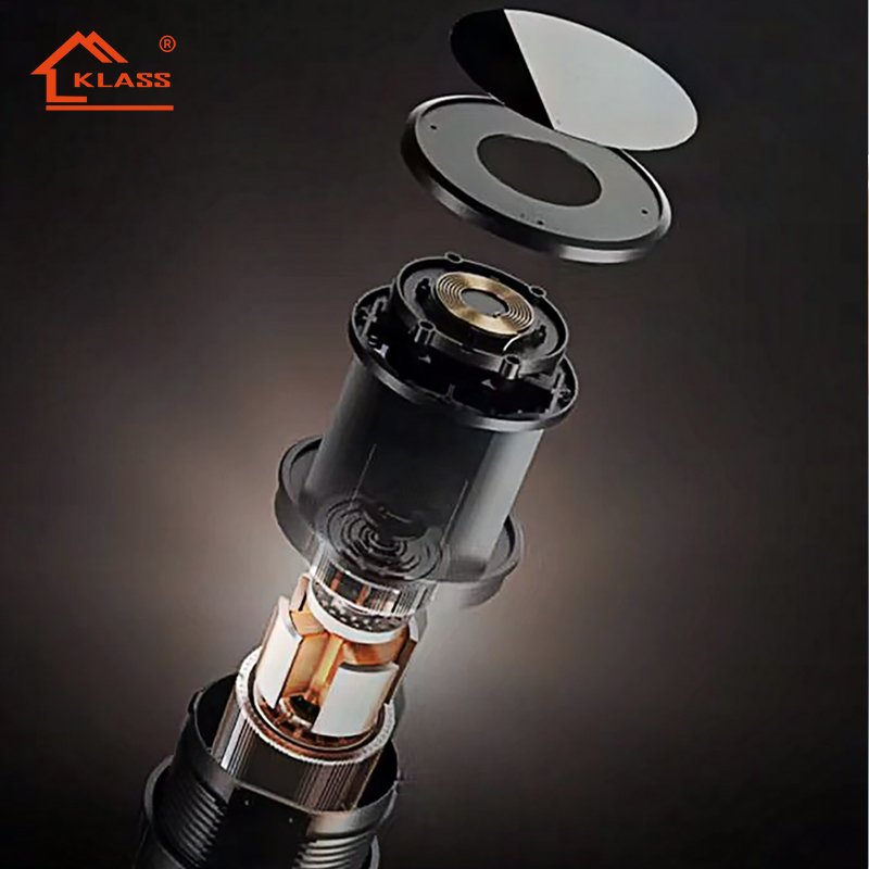 KLASS Customized silver hidden motorized lifting pop up desk plug socket for kitchen countertop up and down lifting socket