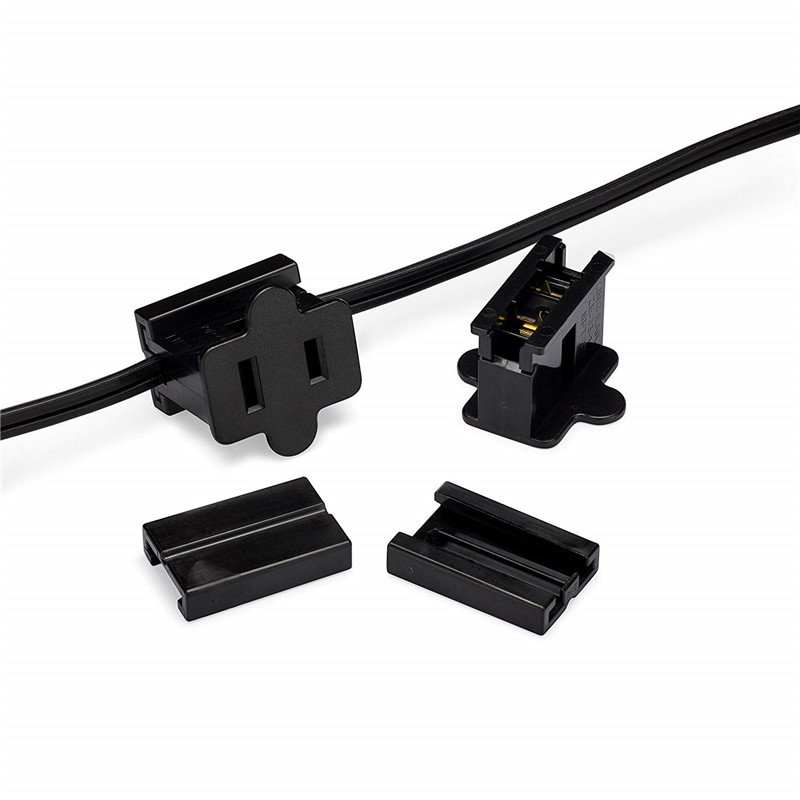 125V SPT-2 Female Inline Vampire Gilbert Zip Plug 100 Pack
