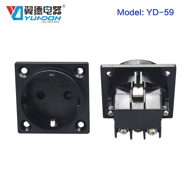 SEMKO certificate Schuko Korea Germany electrical power socket plug outlet with protection YD-59 16A/250V