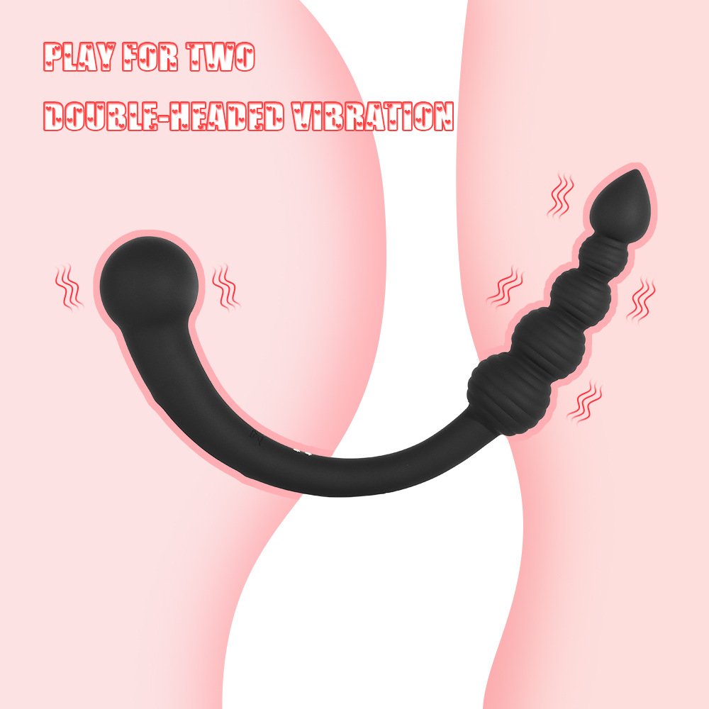 Silicone double head pull bead plug smooth tactile hip plug anal bead expander male and female anal toys For couple