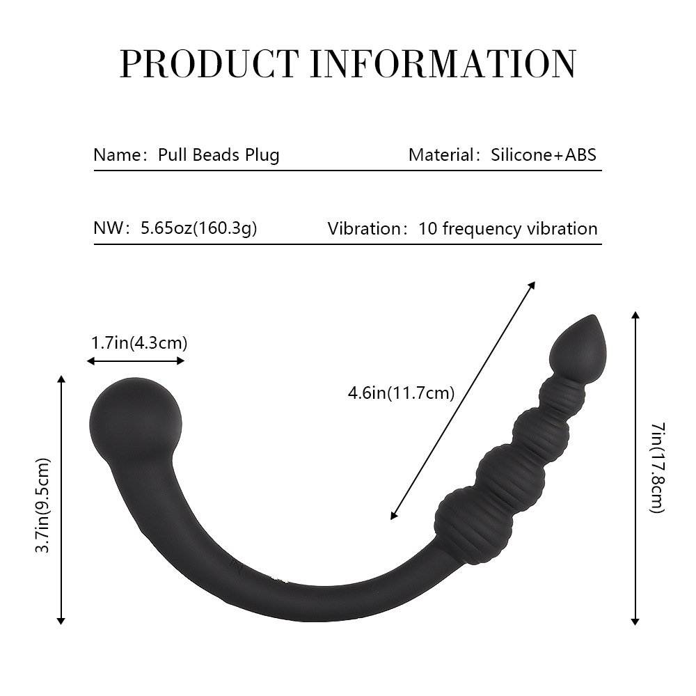 Silicone double head pull bead plug smooth tactile hip plug anal bead expander male and female anal toys For couple