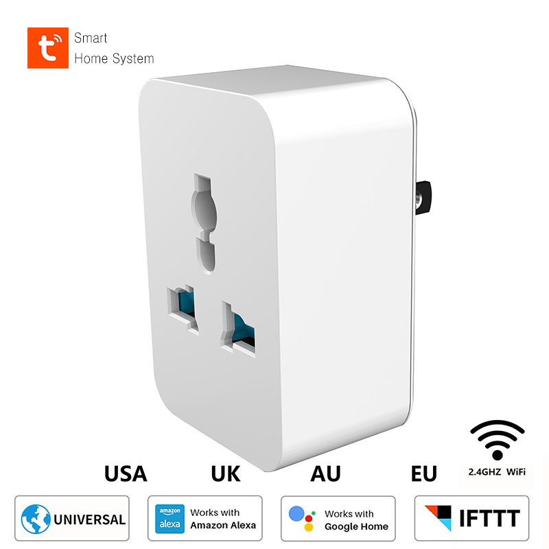 Universal Smart Plug 15A Wifi Socket Voice Control Works With Google Home Alexa IFTTT Tuya Smart life APP