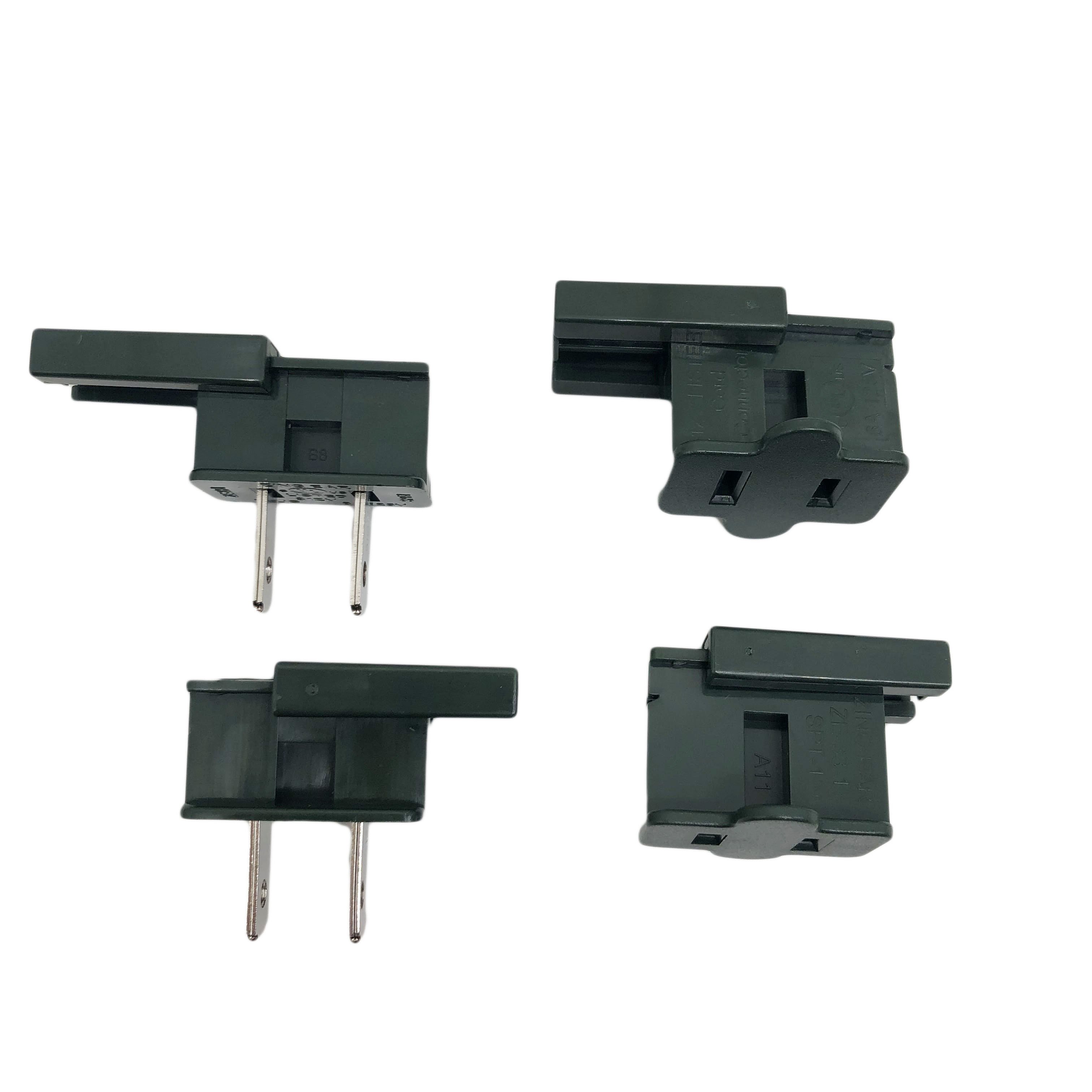 125V 6AMP Female 8AMP Male Vampire Plug SPT1 SPT2 Zip Plug for Extension Cords Outdoor Lighting Lamp Plugs