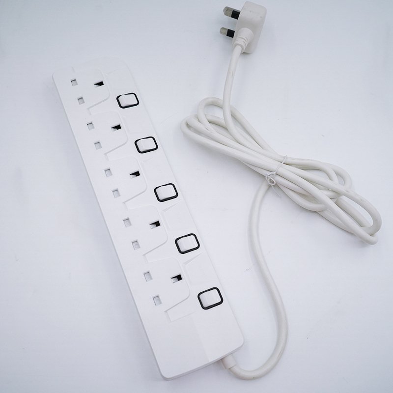 Hot Selling Fast Charger Electrical Power Strip 5 Way Plug Adapter Uk Type Smart Home Switch And Socket