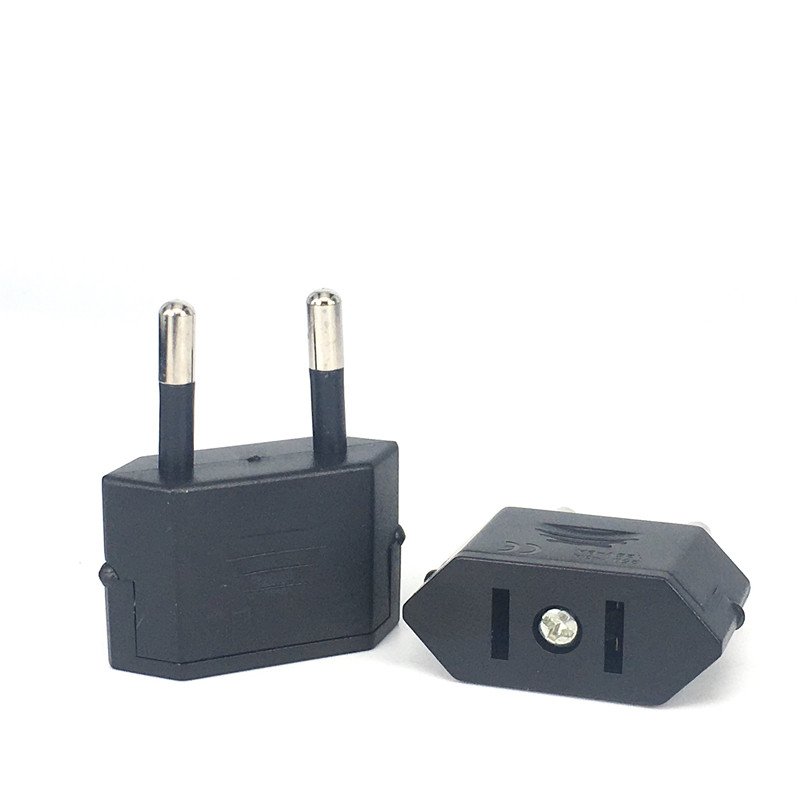 Small Model 9629 American USA to European Power Converter Outlet Plug Adapter