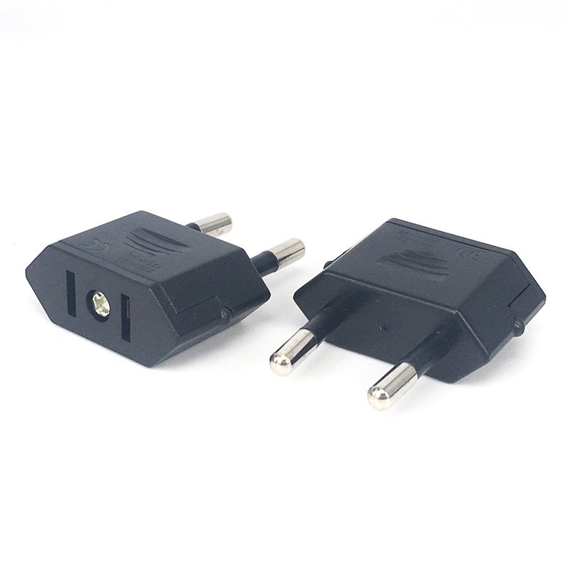 Small Model 9629 American USA to European Power Converter Outlet Plug Adapter