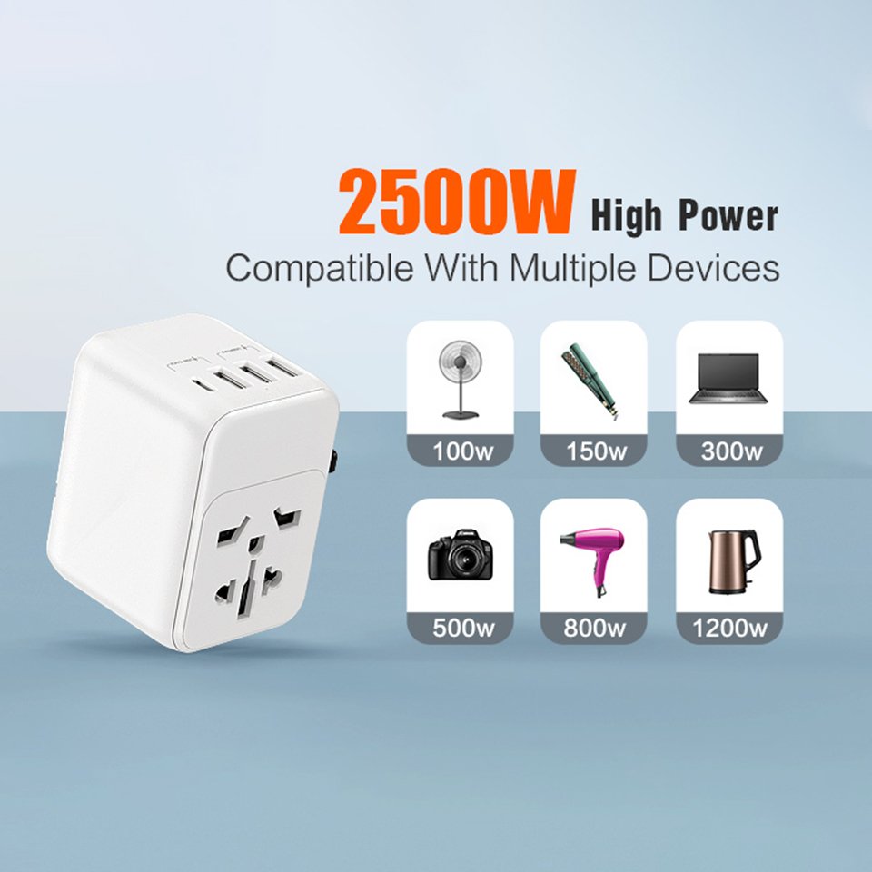 Worldplug International Electrical Usb Charger Travel Adaptor Plug Socket Universal Travel Adapter With Type-C