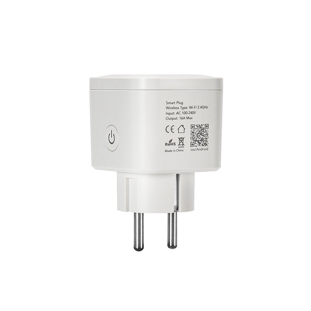 tuya smartlife remote control EU 16A wifi smart plug with socket with energy monitoring, work with Alexa and google assistant