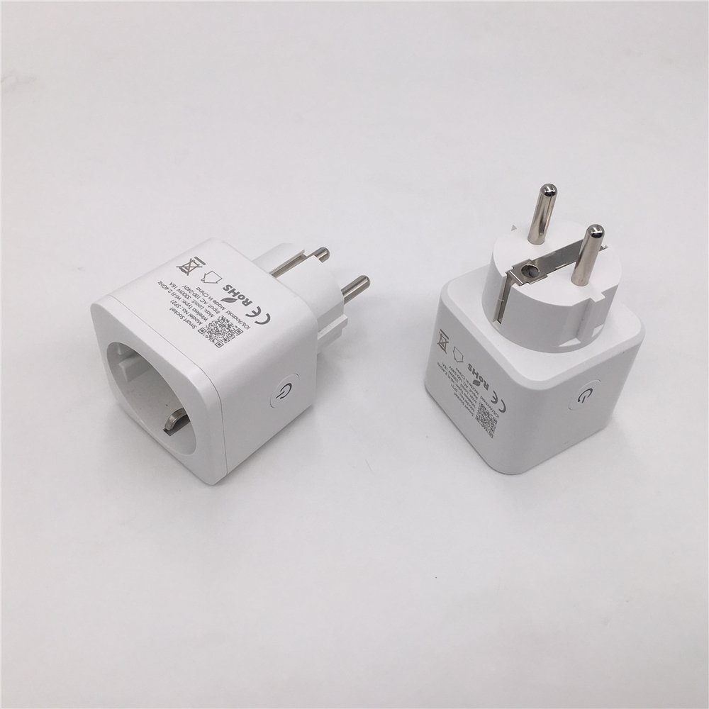 tuya smartlife remote control EU 16A wifi smart plug with socket with energy monitoring, work with Alexa and google assistant