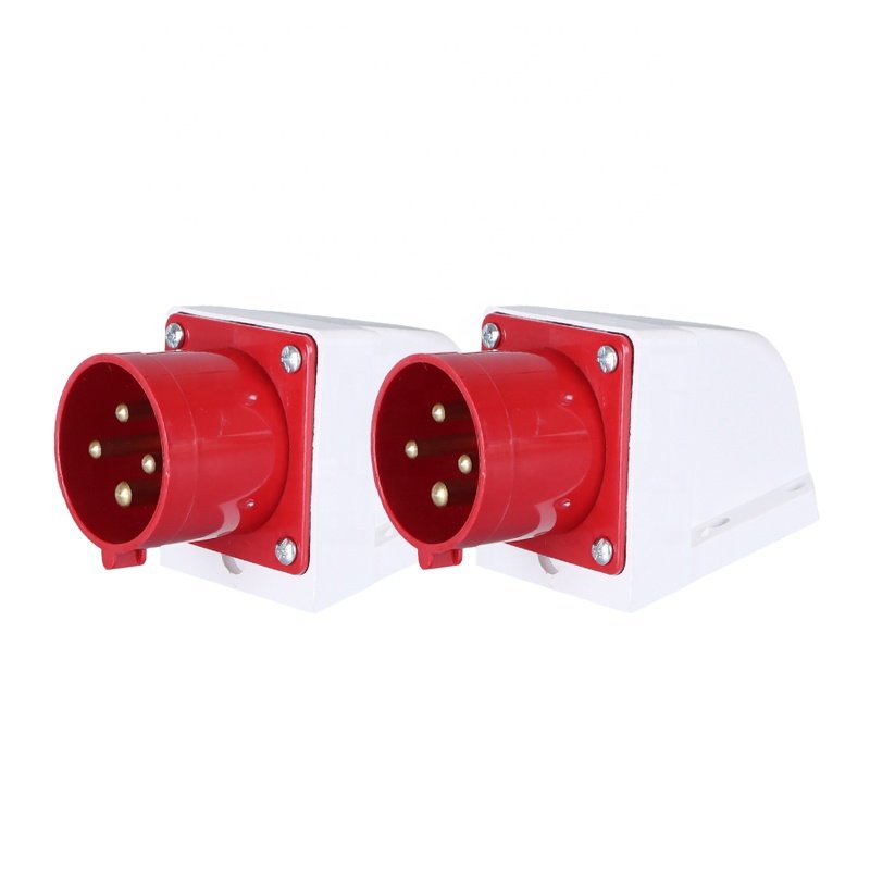 400V Appliance Inlet Plug 32A 4 Pin Wall Fixed Industrial Plug