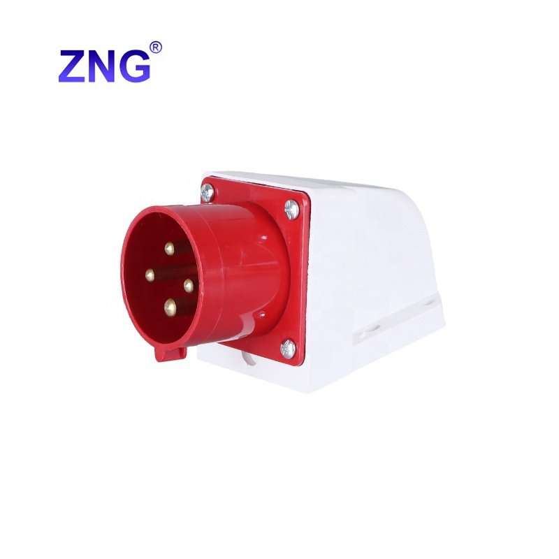 400V Appliance Inlet Plug 32A 4 Pin Wall Fixed Industrial Plug