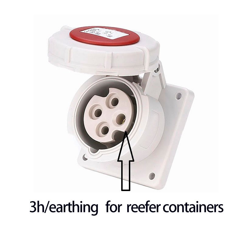 IEC IP67 Plug and interlocking socket 4 pin 400-450V 32A 3h Industrial Plug waterproof Socket Mould for Reefer Container